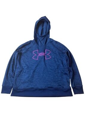 Under Armour ColdGear Blue & Pink Funnel Neck Hoodie XL